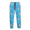 Funny Swimming Ring Shark Men's Printed Fleece Sweatpants Novelty Joggers Pants Trousers with Pockets White view 1