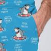 Funny Swimming Ring Shark Men's Printed Fleece Sweatpants Novelty Joggers Pants Trousers with Pockets White view 4