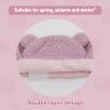 Duoyeree Kids Baby Hat Soft Warm Cable Knit Beanie Toddler Girl Fall Winter Hats(Skin Pink,12-18 Months) view 4