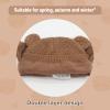 Duoyeree Kids Baby Hat Soft Warm Cable Knit Beanie Toddler Girl Fall Winter Hats(Net-Brown,6-12 Months) view 4