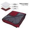 REDCAMP Large Camping Blanket with Sherpa Lining, Cold Weather Warm Outdoor Blanket Windproof for Camping Stadium, Machine Washable 59"x 79" Red view 3