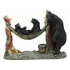 Black Bear With Cubs In Outpost Camping Hammock Statue Wildlife Forest view 2
