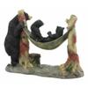 Black Bear With Cubs In Outpost Camping Hammock Statue Wildlife Forest view 3