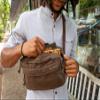 Gootium Canvas Backpack x Crossbody Pack - Casual Vintage Style Cloth Daypack Combo view 3