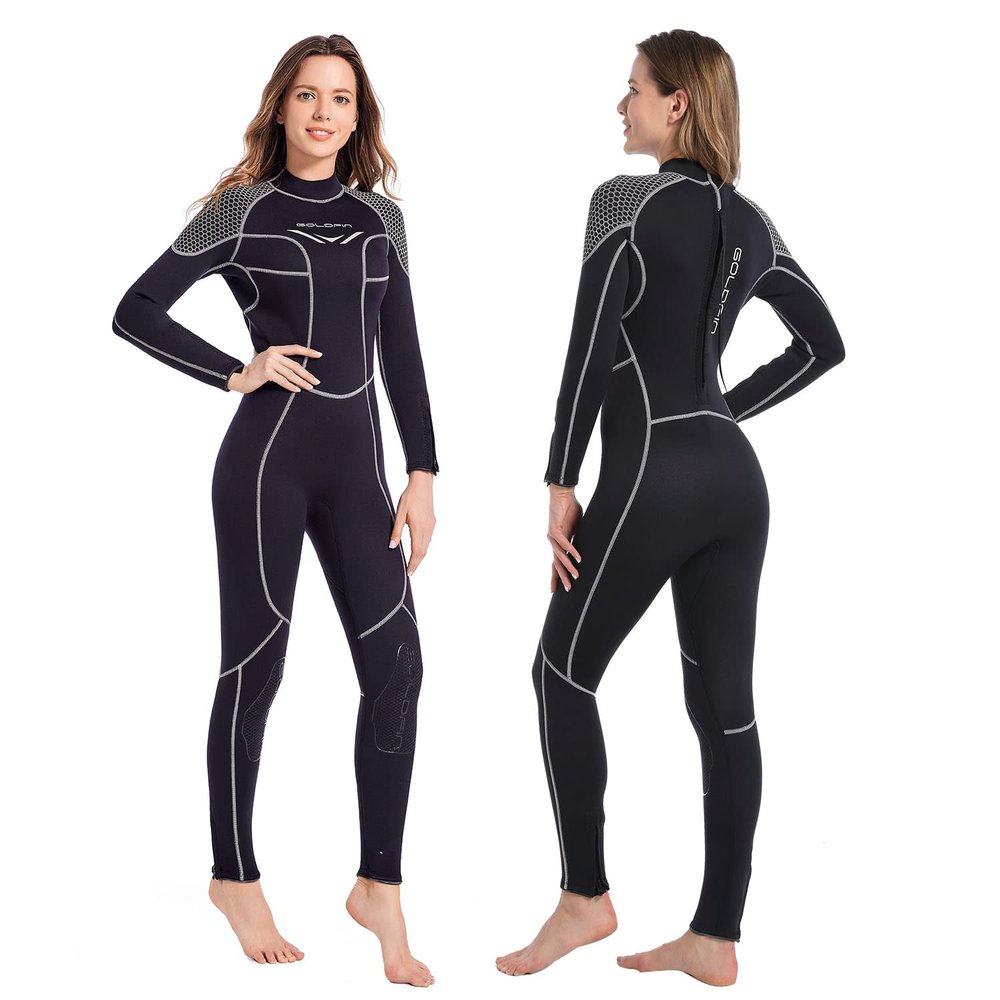 GoldFin Wetsuit for Women, Womens 3mm Wetsuits Fullbody Back Zipper