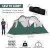 HIKERGARDEN 10 Person Camping Tent - Portable Large Family Tent for Camp, Windproof Fabric Dome Tent Outdoor for Hiking, Backpacking, Traveling - 14'x11'x74in(H) view 2