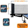Tinos Professional Table Tennis Net fits 1.8" Maximum Table Thickness | Screw Clamp Ping Pong net & Post Set | Height and Tension adjustments view 2