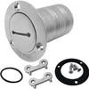 SHENGHUISS Boat Deck Fuel/Gas/Water/Waste Fill/Filler Tank Key Marine 316 Stainless Steel Deck Filler Marine Hardware for Yacht Caravan (A-1-1/2 inch Fuel Straight) view 1