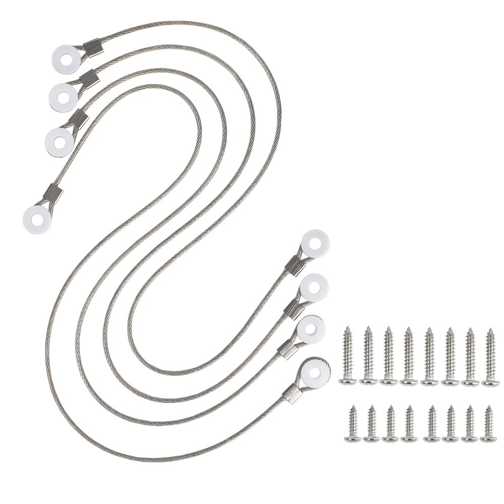 16 inch Heavy Duty Stainless Steel Cooler Lid Strap Replacement Plastic Lid Strap for Igloo Coolers and Coleman Coolers Replacement Parts,Cooler Lid Strap Replacement kit (4)