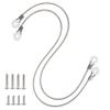 16 inch Heavy Duty Stainless Steel Cooler Lid Strap Replacement Plastic Lid Strap for Igloo Coolers and Coleman Coolers Replacement Parts,Cooler Lid Strap Replacement kit (2) view 1