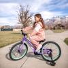 JOYSTAR 20 Inch Girls Bike with Training Wheels for 5-9 Years Old Children 20" Girls Mountain Bikes for Kids Early Rider Kids' Bicycles Purple view 2