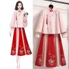 Chinese Style Embroidered Thin Blouse, Women's Coat, Woolen Cloth,Hanfu Skirt (Color : Blue, Size : 4XL 90kg-100kg) view 2