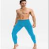 SPVISE Blue Workout Leggings with Pockets Mens Compression Pants Cool Dry Running Gym Tights for Football Riding Basketball view 2