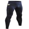 Men's Compression Pants Leggings Tights with Pockets Cool Dry Sports Baselayer Athletic Tights for Basketball Running Navy view 1