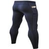 Men's Compression Pants Leggings Tights with Pockets Cool Dry Sports Baselayer Athletic Tights for Basketball Running Navy view 3