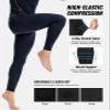 Men's Compression Pants Leggings Tights with Pockets Cool Dry Sports Baselayer Athletic Tights for Basketball Running Navy view 4