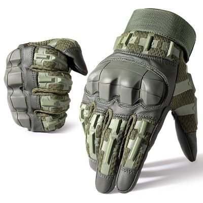 WTACTFUL Touch Screen Motorcycle Tactical Gloves for Men Airsoft Paintball Gear MTB Bike Cycling Cross-Country Motorbike ATV Hunting Hiking Riding Driving Work Outdoor Full Finger Gloves S Green