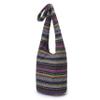 Women Shoulder Handbags Fashion canvas Hippie Crossbody Bags Bohemian Animal Prints Hobo Bags (Black-2) view 2