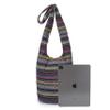 Women Shoulder Handbags Fashion canvas Hippie Crossbody Bags Bohemian Animal Prints Hobo Bags (Black-2) view 4