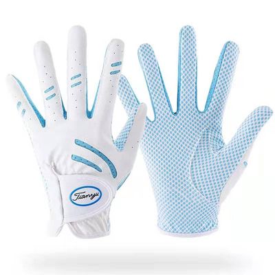 CINGHI LUSSO Children's Golf Gloves, Leather Elastic Fabric Golf Gloves for Boys and Girls, Soft, Breathable and Wear-resistant, A Pair of Left and Right Golf Gloves - S/M/L