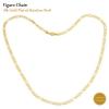 INFINIQUE CREATIONS 18K Gold Plated Stainless Steel Figaro Chain Bracelet Necklace 7-38" 3-12mm (16, 6mm, Gold) view 3