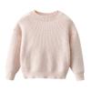 Unisex Girl Boys Kids Pullover Fashion Crewneck Sweater Casual Tops Basic Knitted Sweatershirt (3T, Beige) view 1