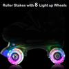 JeeFree Rainbow Unicorn 4 Size Adjustable Light up Roller Skates for Girls Boys for KidsAll 8 Wheels of Girl's Skates Shine,Safe and Fun for Kids view 2
