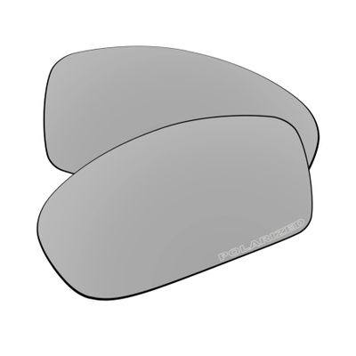 EZReplace Lenses Replacement for Oakley Fives Squared Sunglasses (Polarized Lenses) - Fits Oakley Fives Squared Frame (Updated Polycarbonate Metal Silver)