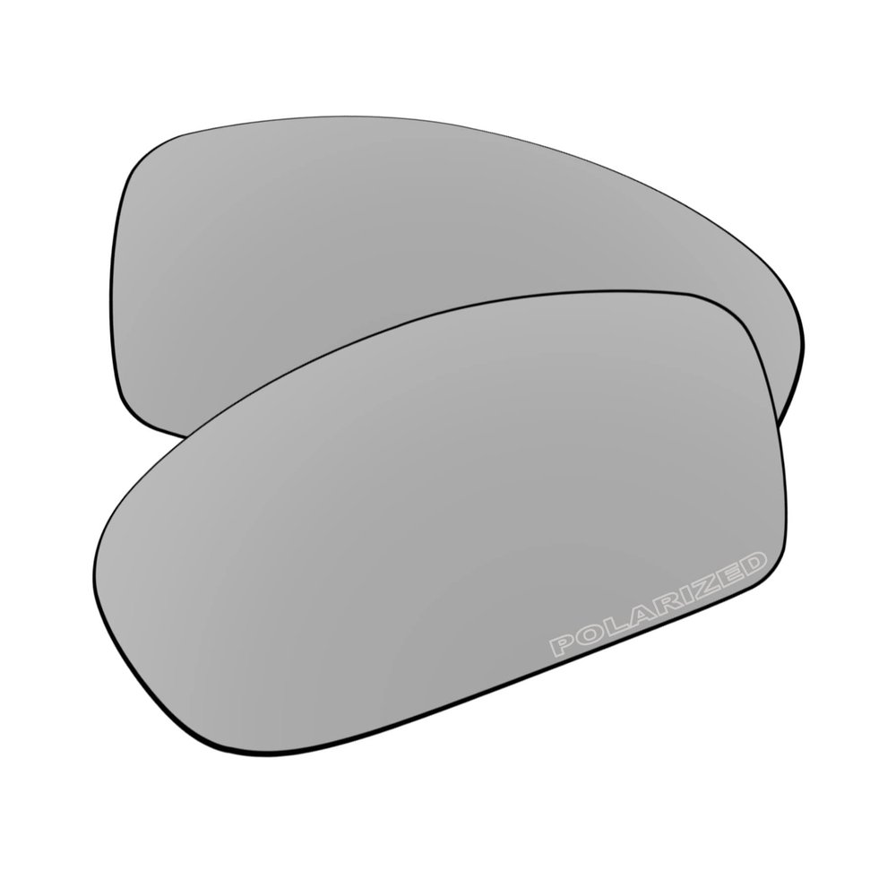 EZReplace Lenses Replacement for Oakley Fives Squared Sunglasses (Polarized Lenses) - Fits Oakley Fives Squared Frame (Updated Polycarbonate Metal Silver)