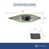 GUMOTEX | SWING 1 | Inflatable Kayak | Closed Kayak | inflatable boat for Recreational Trips and Active Leisure | Reinforcement System, Low Weight | inflatable boats for adults | One-Person | GREEN view 3