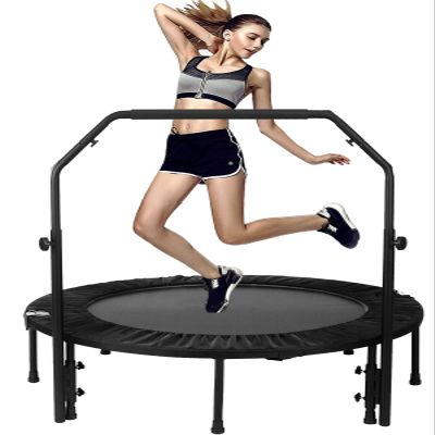 Trampoline, Portable Foldable Trampoline in-Home Mini Rebounder with Adjustable Handle, Exercise Trampoline for Adults, 40" Max Load 330lbs
