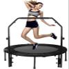 Trampoline, Portable Foldable Trampoline in-Home Mini Rebounder with Adjustable Handle, Exercise Trampoline for Adults, 40" Max Load 330lbs view 1