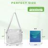 MAY TREE Clear Messenger Bag Stadium Approved Clear Bag Purse for Stadium Events Concert Sport Work (White) view 3