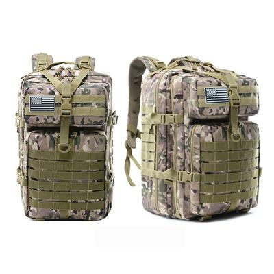 Lfzhjzc Tactical Backpack, Assault Backpack, Military Tactical Army Backpack, Sports Outdoor Mountaineering Travel Backpack, 45l, A Variety of Colors Available (Color : CP, Size : 45L)