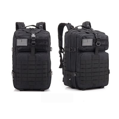 Lfzhjzc Tactical Backpack, Assault Backpack, Military Tactical Army Backpack, Sports Outdoor Mountaineering Travel Backpack, 45l, A Variety of Colors Available (Color : Black, Size : 45L)