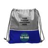 DISCOUNT PROMOS Custom Easy Go Drawstring Backpack Set of 10/50/100, Personalized Bulk Pack - Great for Travelling, Gym and for Everyday Use - Blue view 1