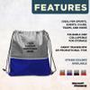 DISCOUNT PROMOS Custom Easy Go Drawstring Backpack Set of 10/50/100, Personalized Bulk Pack - Great for Travelling, Gym and for Everyday Use - Blue view 2