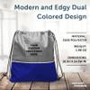 DISCOUNT PROMOS Custom Easy Go Drawstring Backpack Set of 10/50/100, Personalized Bulk Pack - Great for Travelling, Gym and for Everyday Use - Blue view 4