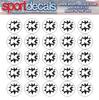 Sportdecals Baseball K 3/4" Award Decals (Black on White) view 1