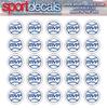 Sportdecals Baseball MVP 3/4" Award Decals (Royal on White) view 1