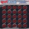 Sportdecals Baseball MVP 3/4" Award Decals (Scarlet on Black) view 1