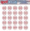 Sportdecals Baseball Hustle 3/4" Award Decals (Scarlet on White) view 1