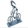 Handmade ornament figurine cycling women, Nuts and bolts steel sculpture, Riding the bicycle women welded metal art,Handmade Scrap metal art view 4