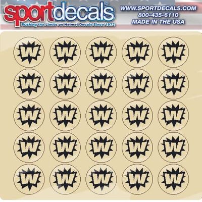 Sportdecals Baseball Win 3/4" Award Decals (Black)