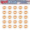 Sportdecals Baseball Win 3/4" Award Decals (Orange on White) view 1