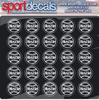 Sportdecals Baseball Hustle 3/4" Award Decals (White on Black) view 1