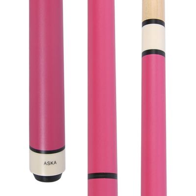 25-Ounce Heavy Hitter Matte Jump Break Cue Stick Aska JBC, 3pc Cue, Jump/Break Cue. 14-mm Tip, Hard Rock Canadian Maple Shaft (Matte Pink)