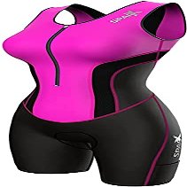Sparx Women Triathlon Suit Tri Short Racing Cycling Swim Run (Large, Neon Pink)