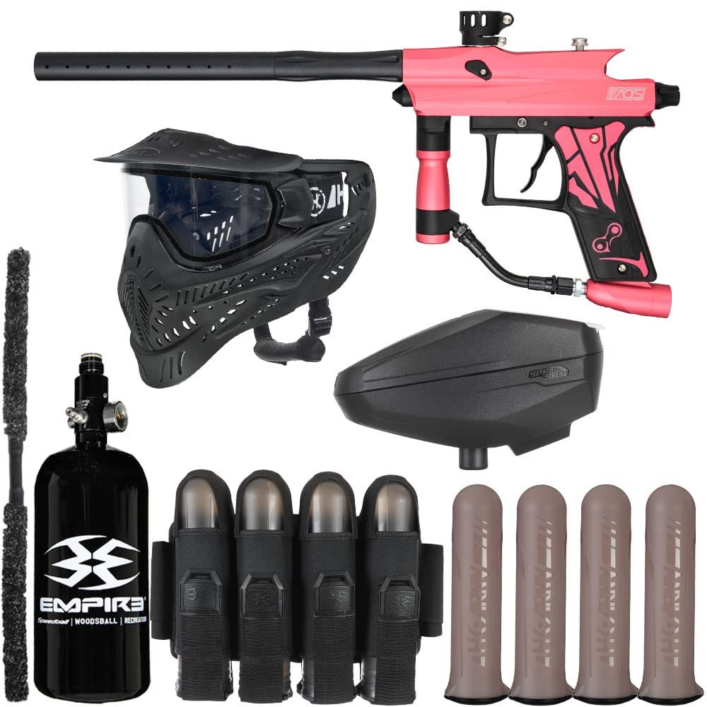 Action Village Azodin KAOS 3 Rivalry Paintball Gun Package Kit (Dust Pink/Dust Black)