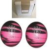 BuyBocceBalls - EPCO Duckpin Bowling Balls - (4 3/4 inch- 3lbs. 10oz.) - Pack of 2 - Cobra Pro Rubber - Pink & Black - Made in USA view 1